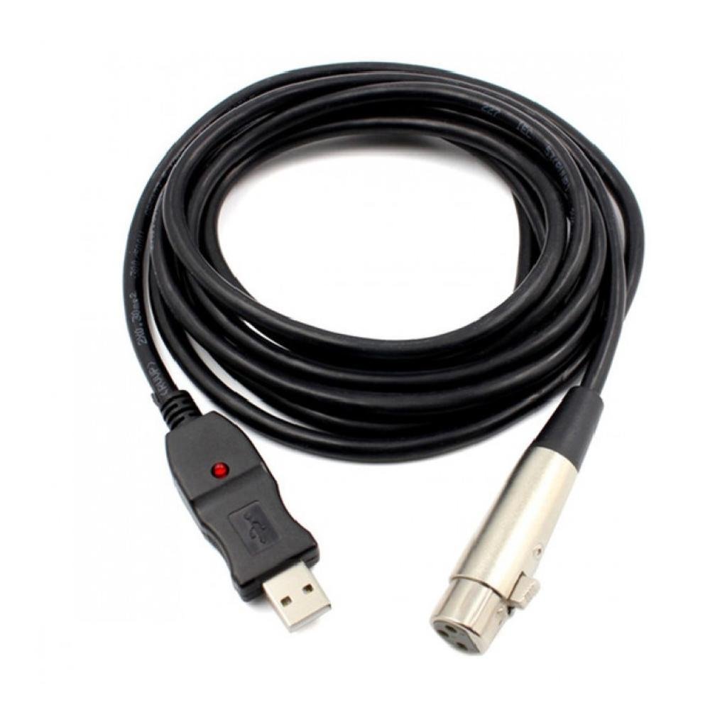 Imagem 2 de 2 do produto Cabo Interface Usb A Macho + Cannon Fêmea 3m - Tebera