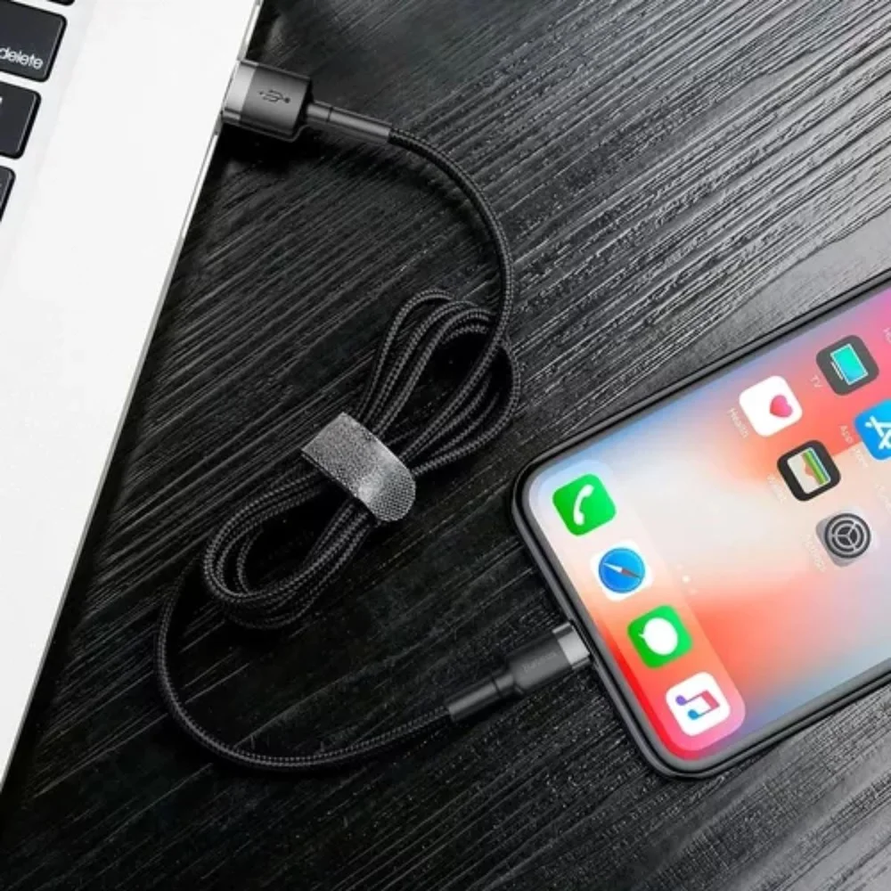 Imagem 2 de 5 do produto Cabo Carregador E Dados 2.0 Para Iphone - 1,5m Tebera