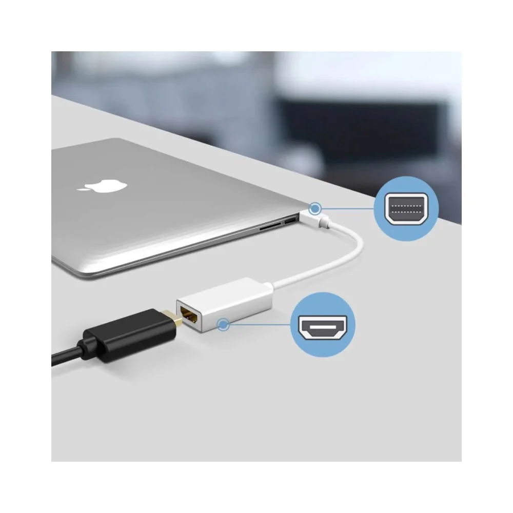 Imagem 3 de 5 do produto Cabo Conversor Mini Displayport Para HDMI Femea Tebera