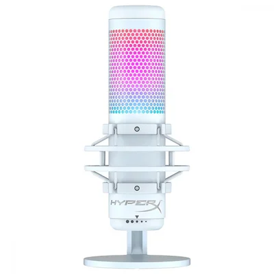 Microfone Gamer Hyperx Quadcast S Antivibração RGB Usb Branco - 519p0aa