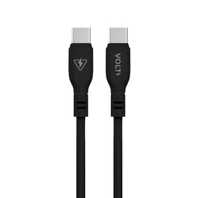 Cabo Usb-c Compatível Usb-c (1,5m) Flex Pro Volt Preto