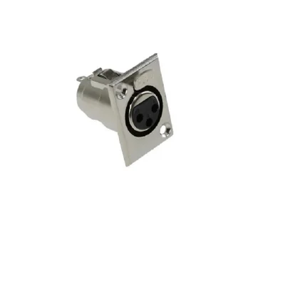 Conector Cannon Femea P/ Painel C / Trava - Kit Com 10pçs