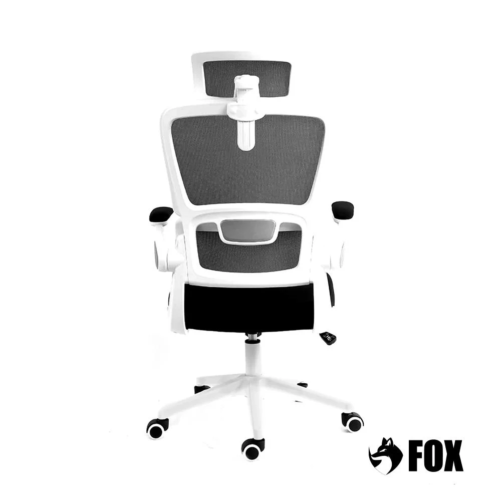 Imagem 3 de 5 do produto Cadeira Presidente Escritório Giratória Fox Office Preta E Branca - Z411