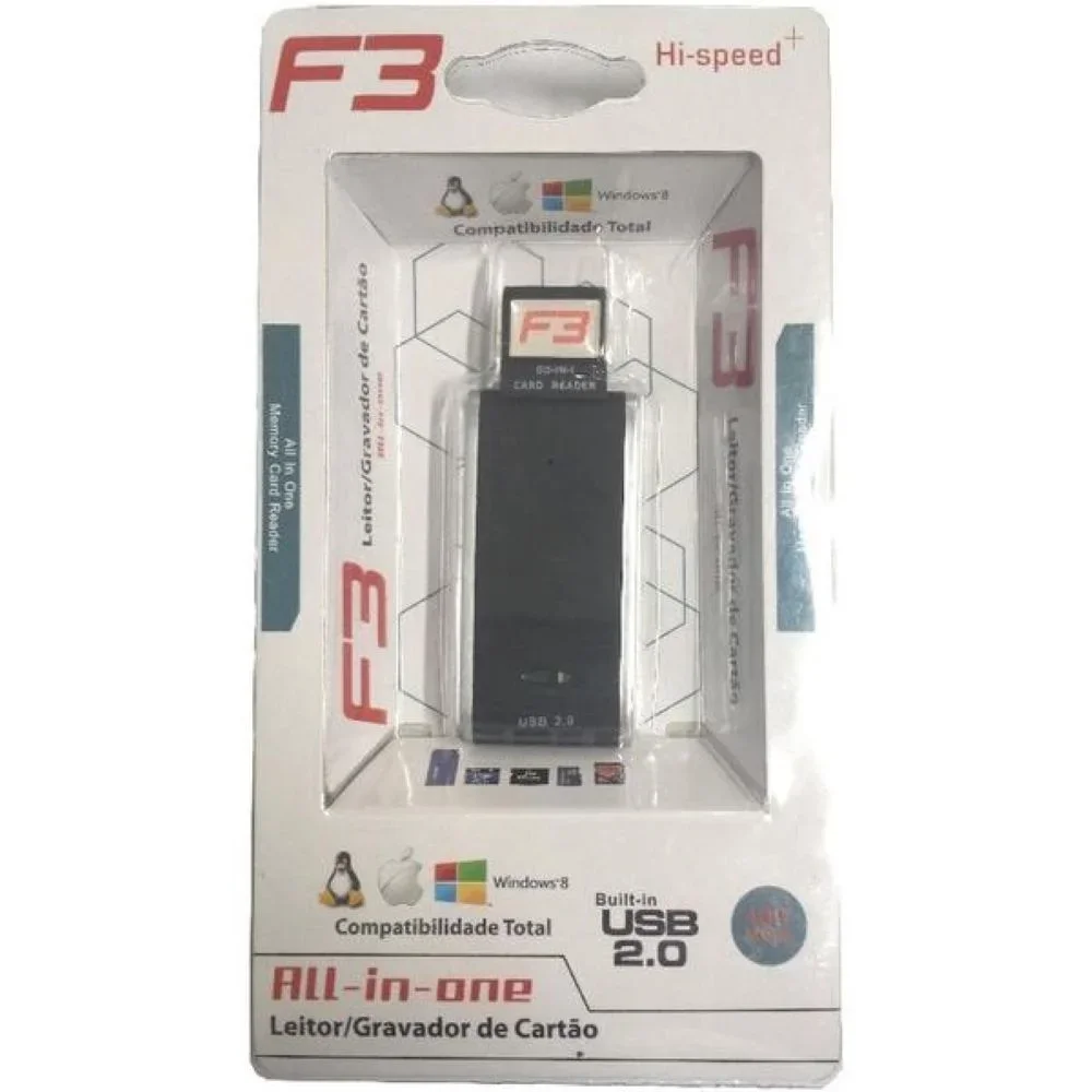 Imagem 4 de 5 do produto Leitor De Cartão De Memória Usb Compact Flash Cf Micro Sd