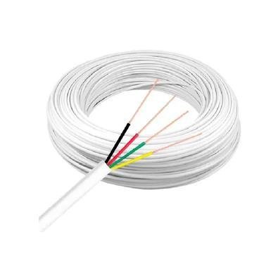 Cabo Liso Chato P/ Tel 4 Vias Branco Rolo C/ 300mts - Tebera
