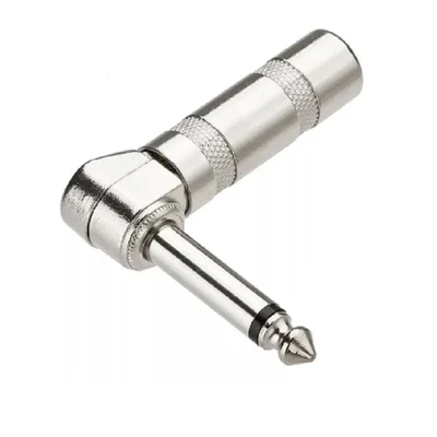 Plug P10 Mono Metal 90° Niquel - Emb 04 Pçs