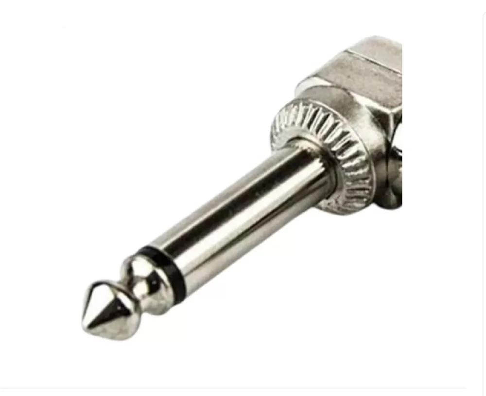 Imagem 2 de 5 do produto Plug P10 Mono Metal 90° Niquel - Emb 04 Pçs