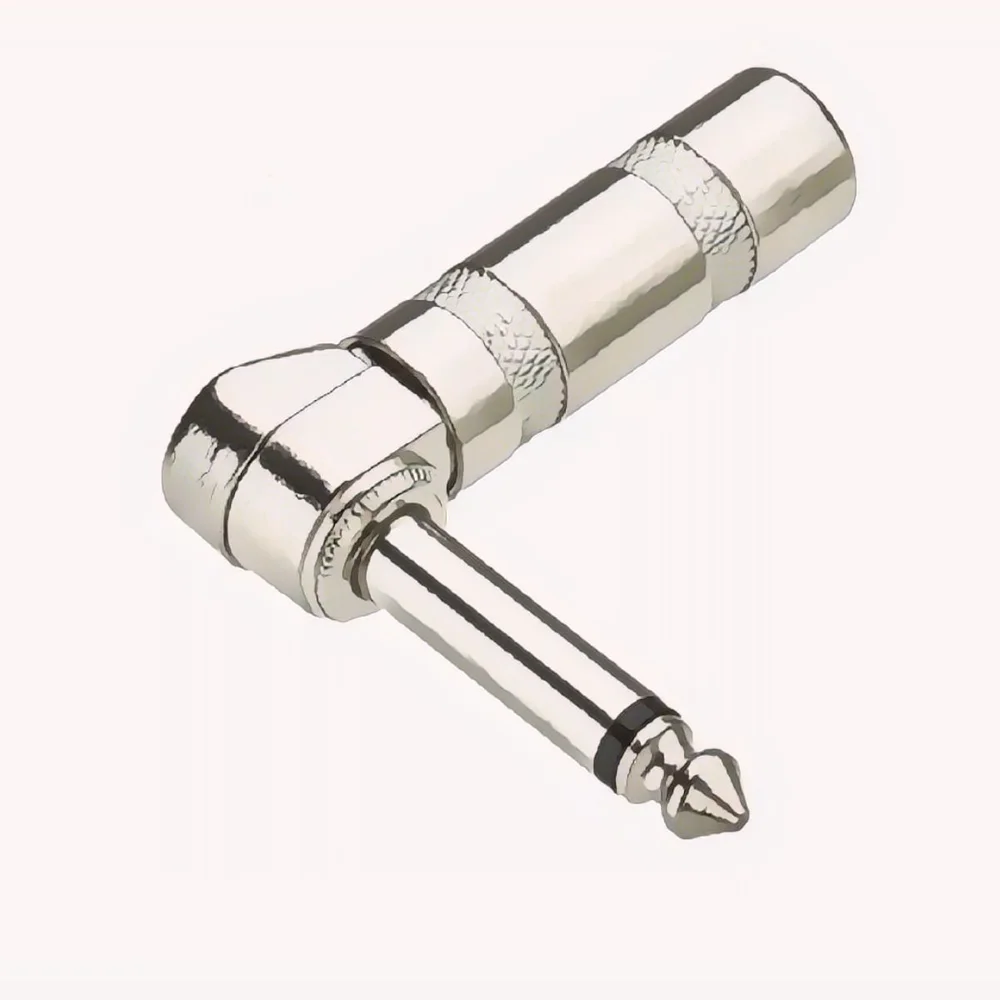Imagem 3 de 5 do produto Plug P10 Mono Metal 90° Niquel - Emb 04 Pçs
