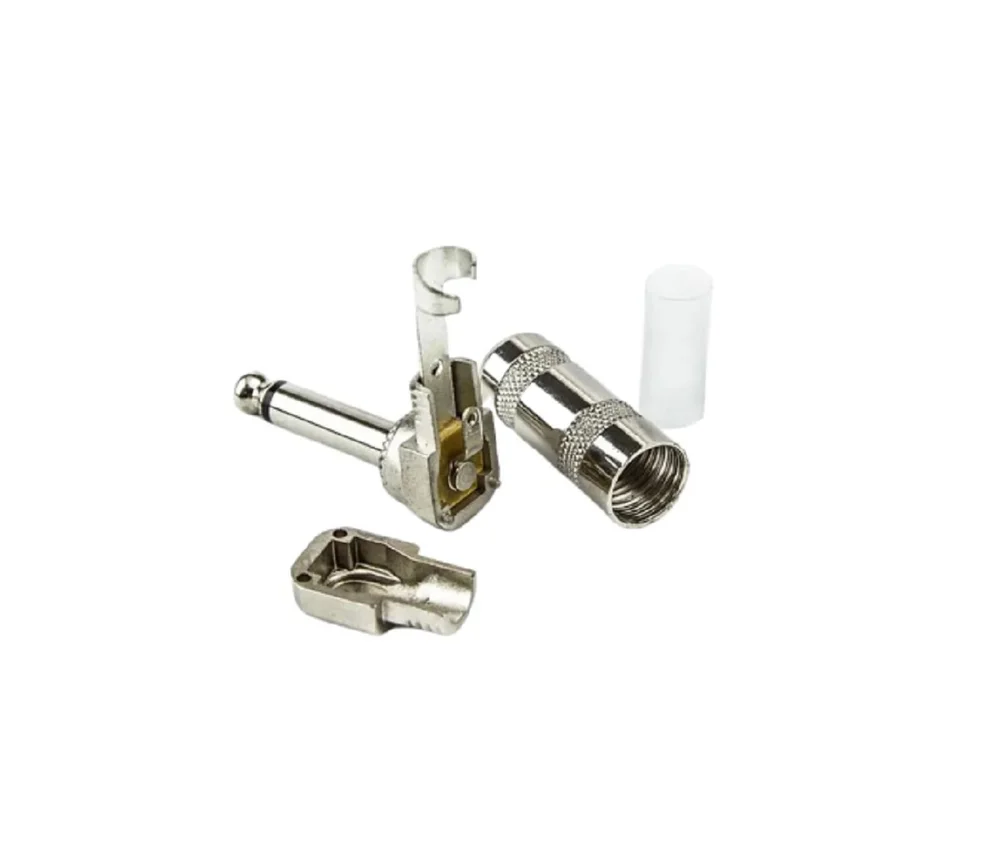 Imagem 4 de 5 do produto Plug P10 Mono Metal 90° Niquel - Emb 04 Pçs