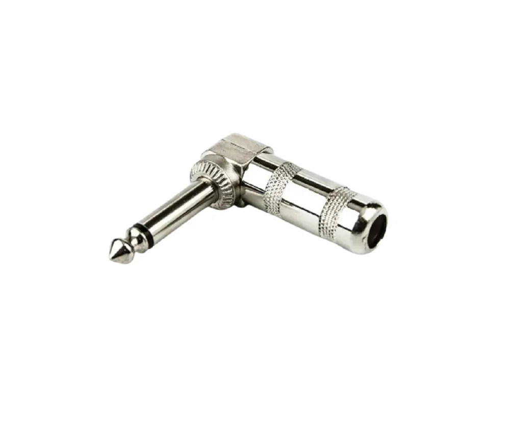Imagem 5 de 5 do produto Plug P10 Mono Metal 90° Niquel - Emb 04 Pçs