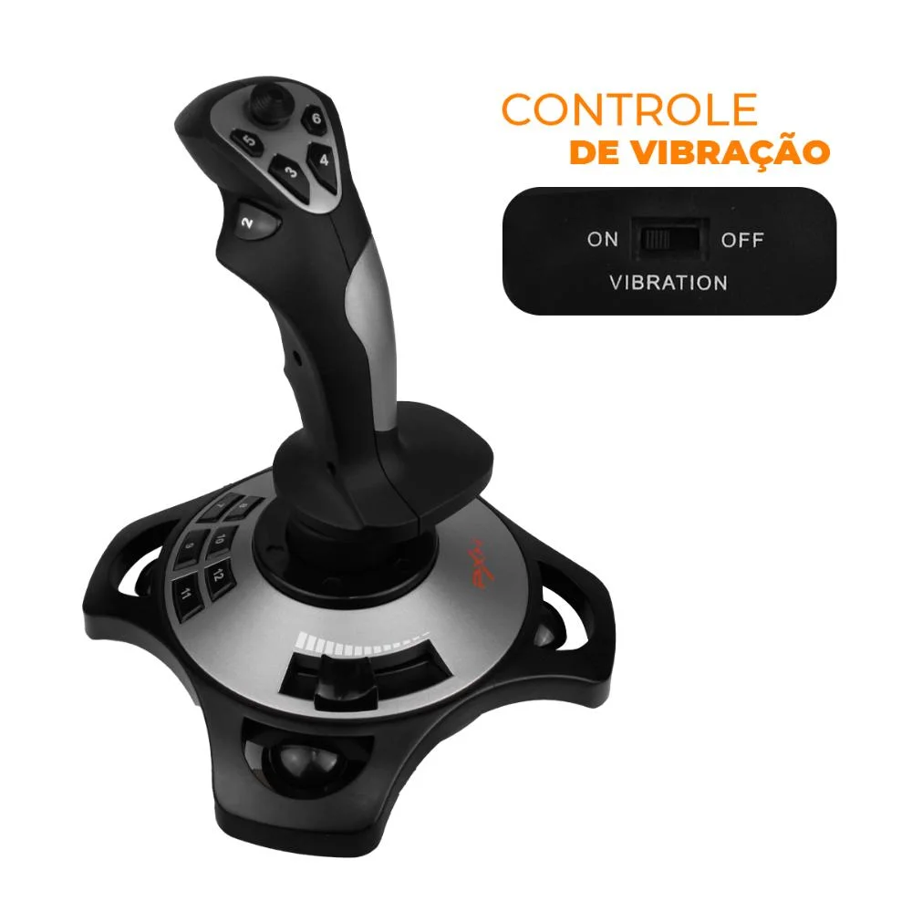 Imagem 4 de 5 do produto Controle Gamer Flight Stick Joystick Simulador Voo Piloto Computador PC