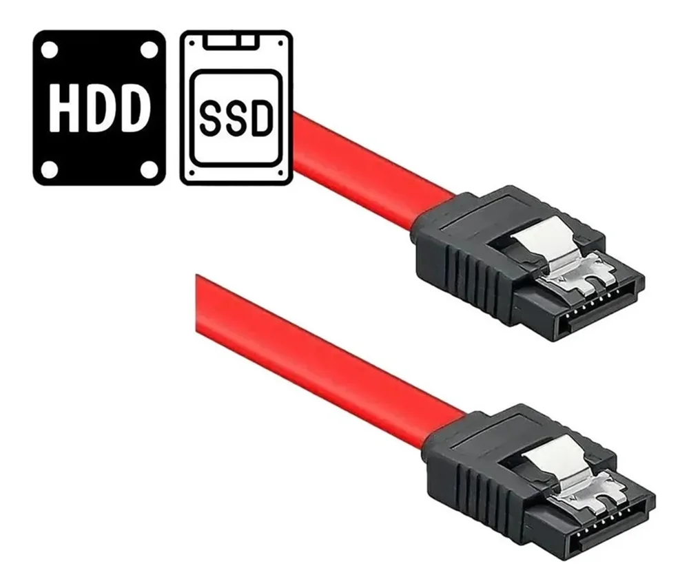 Imagem 5 de 5 do produto Cabo Sata Dados 180g 50cm - Kit 10 Peças Alta Qualidade
