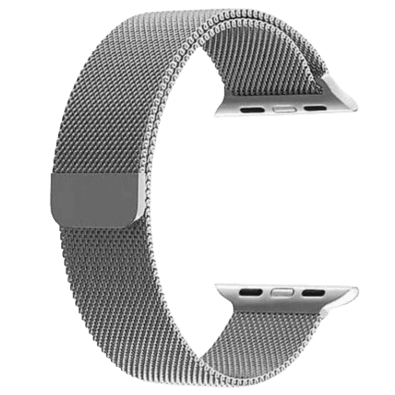 Pulseira Metal Milanese Compatível Smartwatch Apple Iwo Hw Fecho Magnético Prata tamanho 38/40/41mm