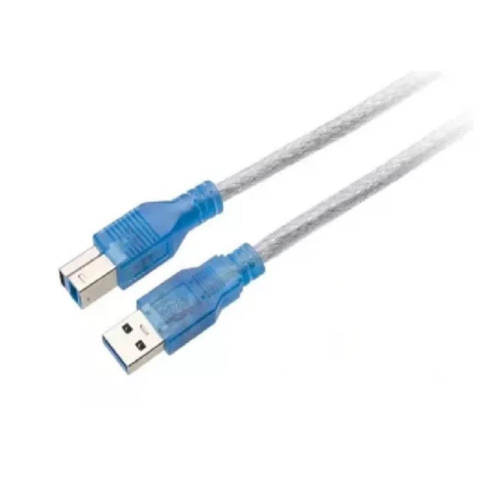 Imagem 2 de 2 do produto Cabo Usb 3.0 A Macho X Usb 3.0 B Macho 5m Cristal