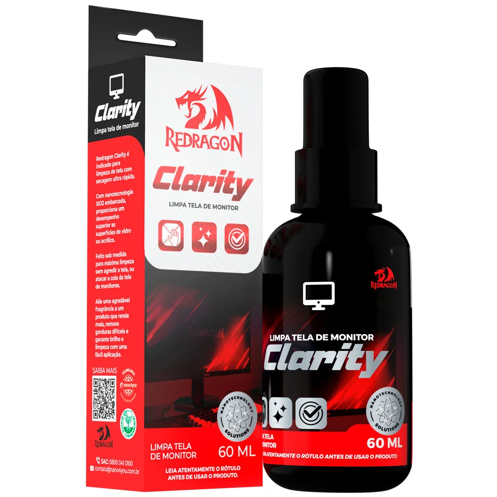 Imagem 3 de 5 do produto Limpa Tela Monitor Redragon 60ml Clarity