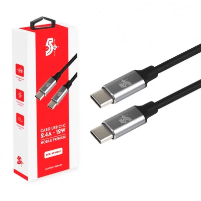 Cabo Usb C Para Usb C 5+ 2.0 Aluminum Mobile Premium 1,2m