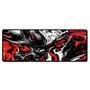 Novo Mouse Pad Gamer Deskpad Speed Extra Grande Borda Costurada Profissional 70x35  - Liquid Branco Vermelho