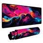 Novo Mouse Pad Gamer Deskpad Speed Extra Grande Borda Costurada Profissional 90x50  - Liquid Neon Rosa Azul