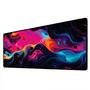Novo Mouse Pad Gamer Deskpad Speed Extra Grande Borda Costurada Profissional 90x50  - Liquid Neon Rosa Azul