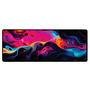 Novo Mouse Pad Gamer Deskpad Speed Extra Grande Borda Costurada Profissional 90x50  - Liquid Neon Rosa Azul