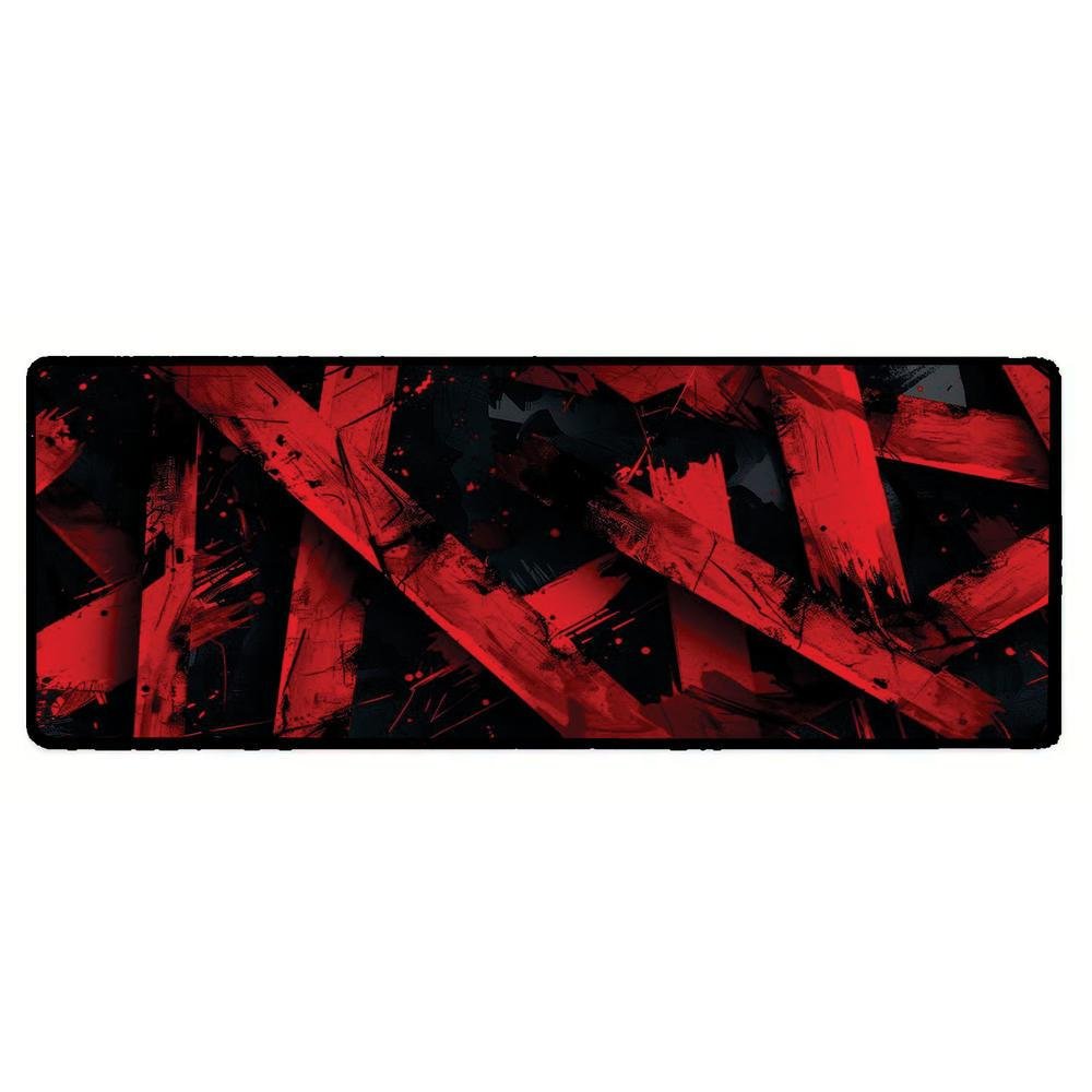 Novo Mouse Pad Gamer Deskpad Speed Extra Grande Borda Costurada Profissional 80x40 - Barras Vermelho Novo Mouse Pad Gamer Deskpad Speed Extra Grande Borda Costurada Profissional 80x40 - Barras Vermelho