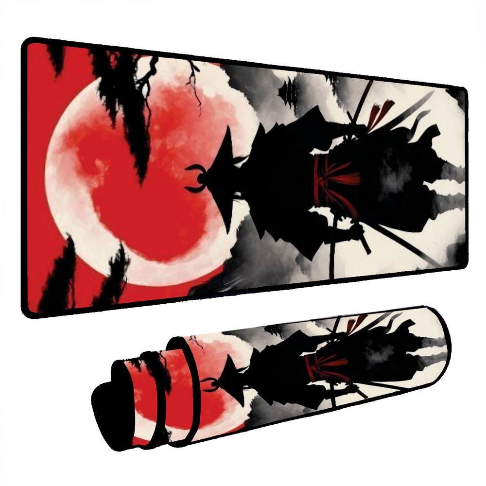 Novo Mouse Pad Gamer Deskpad Speed Extra Grande Borda Costurada Profissional 80x40 - Samurai Lua Cheia Novo Mouse Pad Gamer Deskpad Speed Extra Grande Borda Costurada Profissional 80x40 - Samurai Lua Cheia
