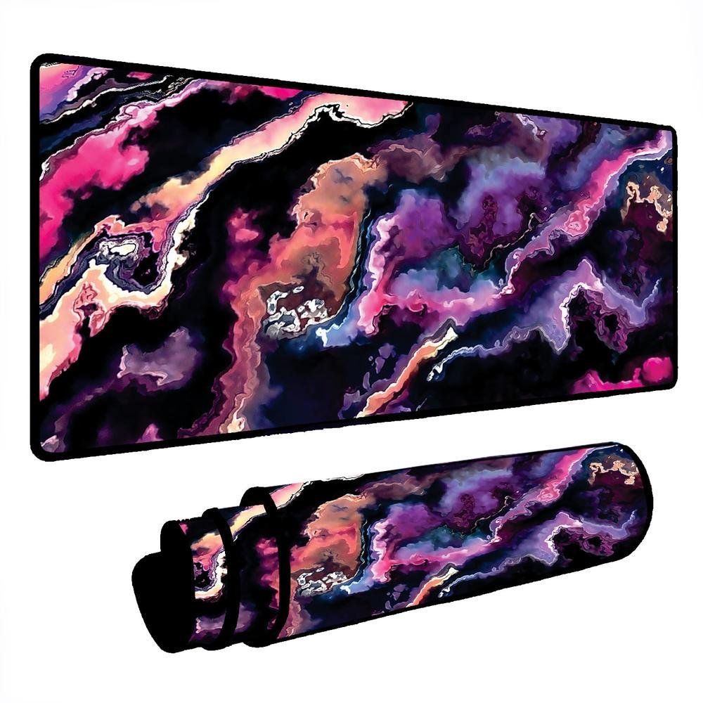 Novo Mouse Pad Gamer Deskpad Speed Extra Grande Borda Costurada Profissional 90x40 - Abstrato Ametista Novo Mouse Pad Gamer Deskpad Speed Extra Grande Borda Costurada Profissional 90x40 - Abstrato Ametista