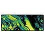 Novo Mouse Pad Gamer Deskpad Speed Extra Grande Borda Costurada Profissional 60x30  -  Liquid Verde Preto