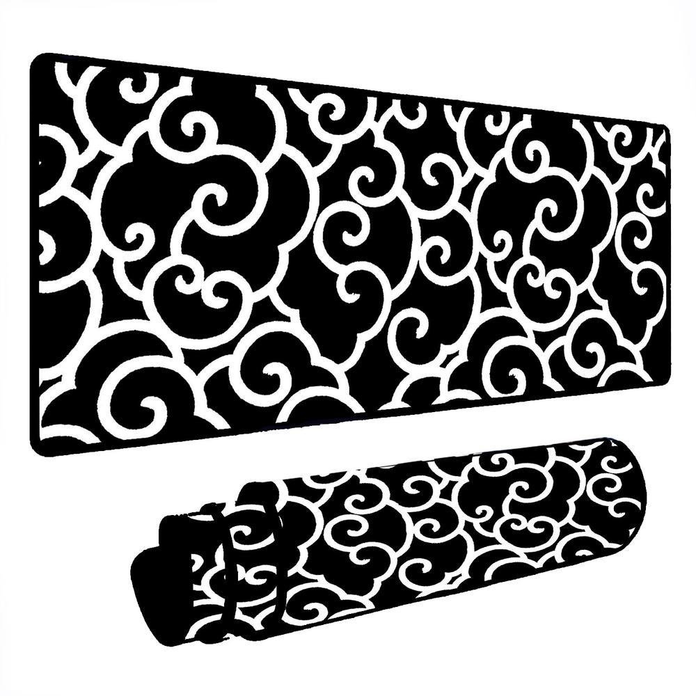 Novo Mouse Pad Gamer Deskpad Speed Extra Grande Borda Costurada Profissional 70x35 - Nuvens Preto Branco Novo Mouse Pad Gamer Deskpad Speed Extra Grande Borda Costurada Profissional 70x35 - Nuvens Preto Branco