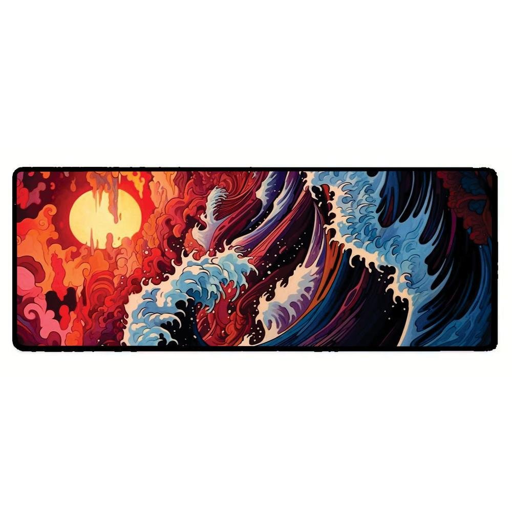 Novo Mouse Pad Gamer Deskpad Speed Extra Grande Borda Costurada Profissional 120x60 - Onda Por Do Sol Novo Mouse Pad Gamer Deskpad Speed Extra Grande Borda Costurada Profissional 120x60 - Onda Por Do Sol