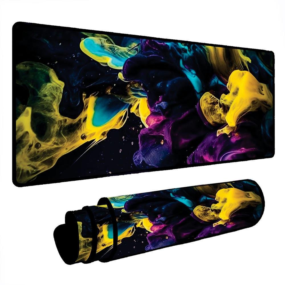 Novo Mouse Pad Gamer Deskpad Speed Extra Grande Borda Costurada Profissional 80x40 - Fume Colors Novo Mouse Pad Gamer Deskpad Speed Extra Grande Borda Costurada Profissional 80x40 - Fume Colors
