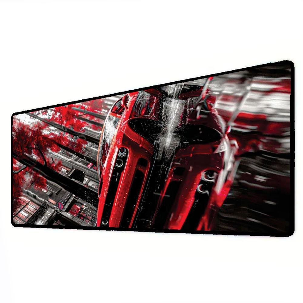Novo Mouse Pad Gamer Deskpad Speed Extra Grande Borda Costurada Profissional 120x40  - Muscle Vermelho