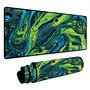 Novo Mouse Pad Gamer Deskpad Speed Extra Grande Borda Costurada Profissional 120x40  - Liquid Verde Azul