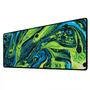 Novo Mouse Pad Gamer Deskpad Speed Extra Grande Borda Costurada Profissional 120x40  - Liquid Verde Azul