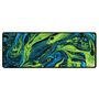 Novo Mouse Pad Gamer Deskpad Speed Extra Grande Borda Costurada Profissional 120x40  - Liquid Verde Azul