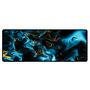 Novo Mouse Pad Gamer Deskpad Speed Extra Grande Borda Costurada Profissional 120x40  - Liquid Azul Amarelo