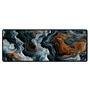 Novo Mouse Pad Gamer Deskpad Speed Extra Grande Borda Costurada Profissional 90x50  - Canion Laranja Azul