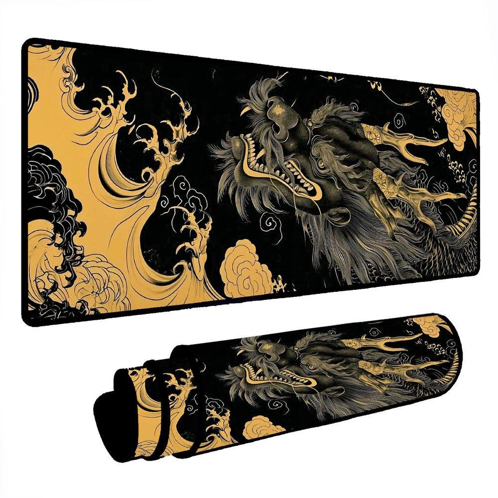 Novo Mouse Pad Gamer Deskpad Speed Extra Grande Borda Costurada Profissional 120x60 - Dragão Sepia Novo Mouse Pad Gamer Deskpad Speed Extra Grande Borda Costurada Profissional 120x60 - Dragão Sepia
