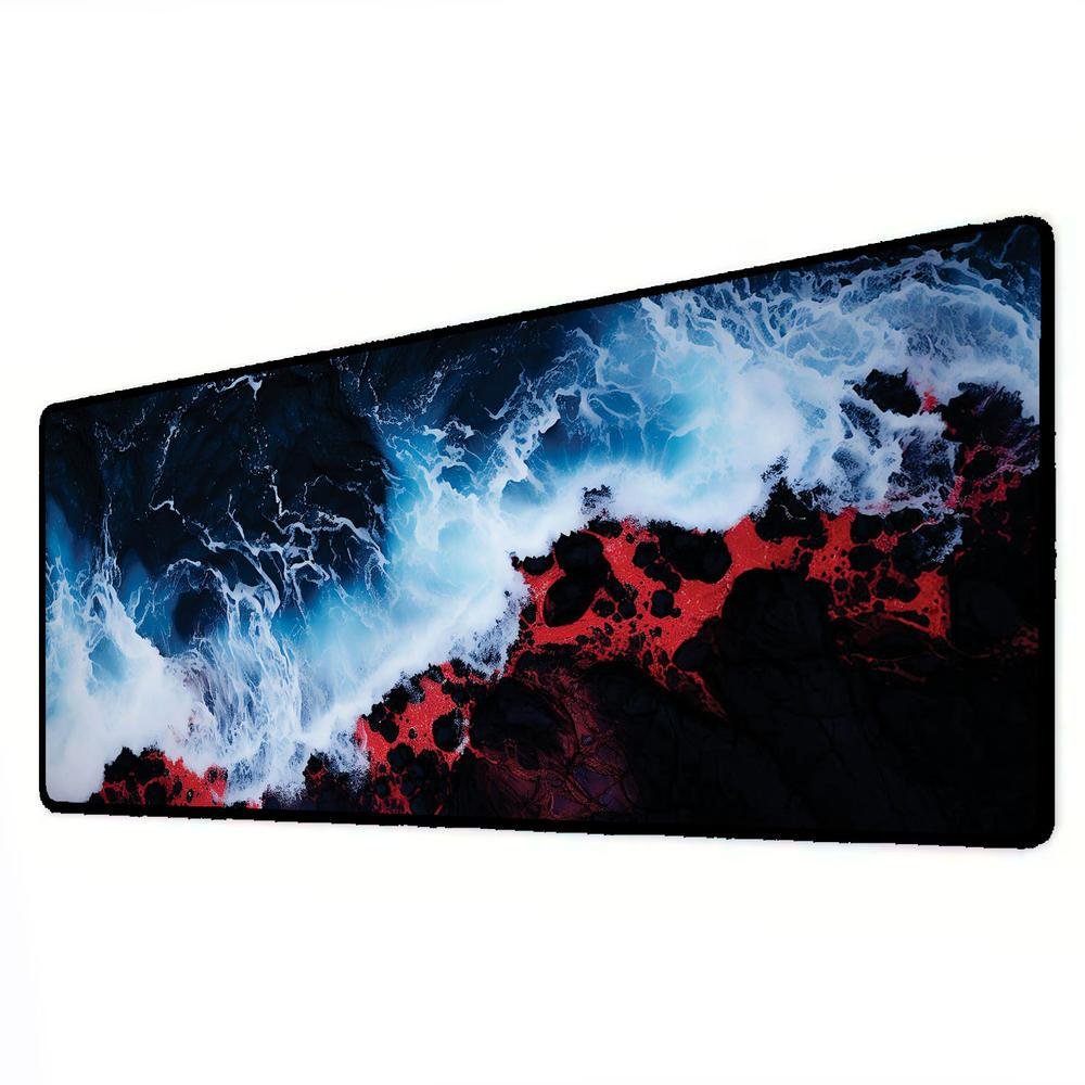 Novo Mouse Pad Gamer Deskpad Speed Extra Grande Borda Costurada Profissional 80x40 - Maremoto Novo Mouse Pad Gamer Deskpad Speed Extra Grande Borda Costurada Profissional 80x40 - Maremoto
