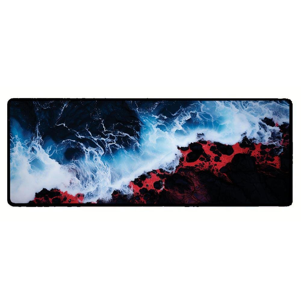 Novo Mouse Pad Gamer Deskpad Speed Extra Grande Borda Costurada Profissional 80x40 - Maremoto Novo Mouse Pad Gamer Deskpad Speed Extra Grande Borda Costurada Profissional 80x40 - Maremoto