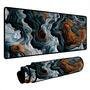 Novo Mouse Pad Gamer Deskpad Speed Extra Grande Borda Costurada Profissional 60x30  -  Canion Laranja Azul