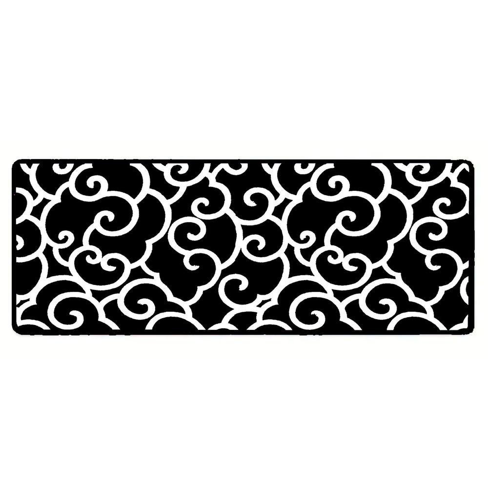 Novo Mouse Pad Gamer Deskpad Speed Extra Grande Borda Costurada Profissional 80x40 - Nuvens Preto Branco Novo Mouse Pad Gamer Deskpad Speed Extra Grande Borda Costurada Profissional 80x40 - Nuvens Preto Branco