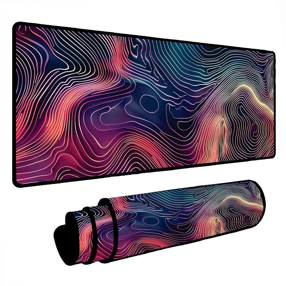 Novo Mouse Pad Gamer Deskpad Speed Extra Grande Borda Costurada Profissional 60x30 - Geológico Rosa Roxo Novo Mouse Pad Gamer Deskpad Speed Extra Grande Borda Costurada Profissional 60x30 - Geológico Rosa Roxo