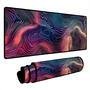 Novo Mouse Pad Gamer Deskpad Speed Extra Grande Borda Costurada Profissional 60x30  -  Geológico Rosa Roxo