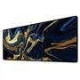 Novo Mouse Pad Gamer Deskpad Speed Extra Grande Borda Costurada Profissional 90x50  - Liquid Dourado Azul