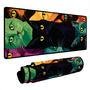 Novo Mouse Pad Gamer Deskpad Speed Extra Grande Borda Costurada Profissional 120x40  - Gatinho Colors