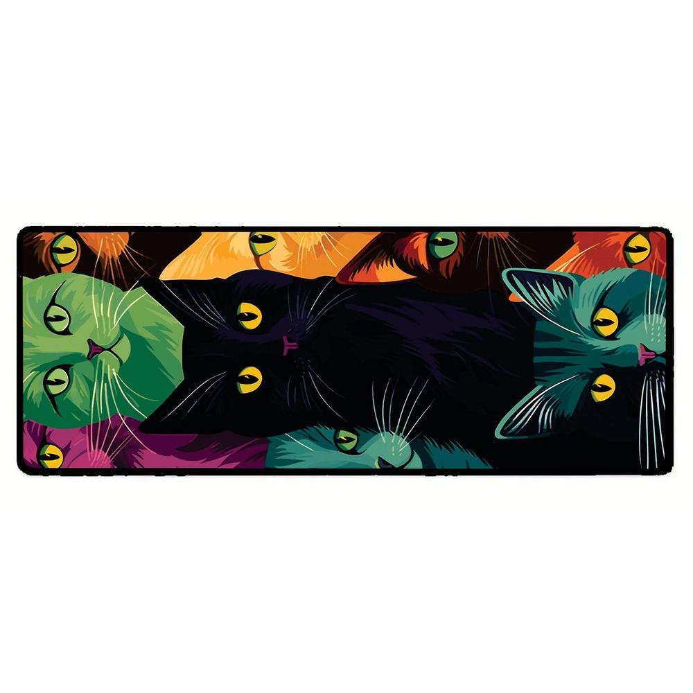 Novo Mouse Pad Gamer Deskpad Speed Extra Grande Borda Costurada Profissional 120x40 - Gatinho Colors Novo Mouse Pad Gamer Deskpad Speed Extra Grande Borda Costurada Profissional 120x40 - Gatinho Colors