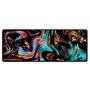 Novo Mouse Pad Gamer Deskpad Speed Extra Grande Borda Costurada Profissional 120x60  - Liquid Azul Vermelho