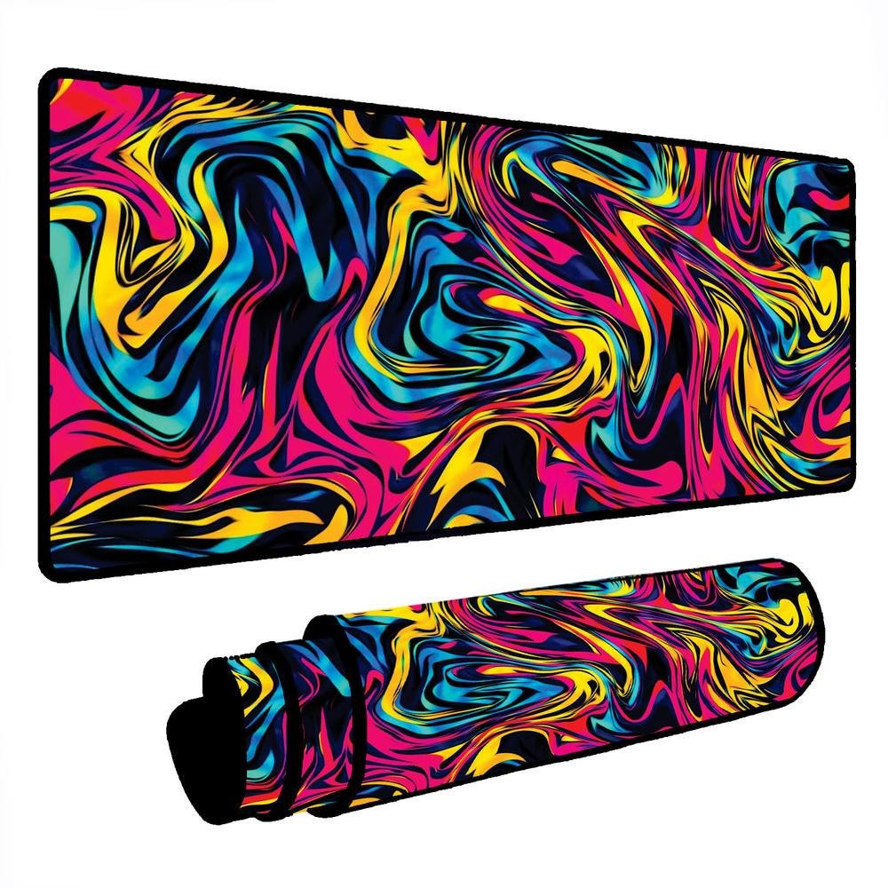 Novo Mouse Pad Gamer Deskpad Speed Extra Grande Borda Costurada Profissional 90x40 - Liquid Colorido Novo Mouse Pad Gamer Deskpad Speed Extra Grande Borda Costurada Profissional 90x40 - Liquid Colorido