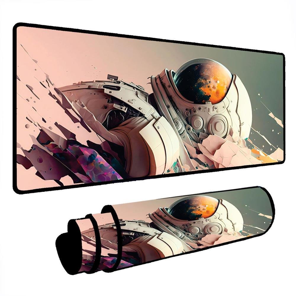 Novo Mouse Pad Gamer Deskpad Speed Extra Grande Borda Costurada Profissional 120x60 - Astronauta Novo Mouse Pad Gamer Deskpad Speed Extra Grande Borda Costurada Profissional 120x60 - Astronauta